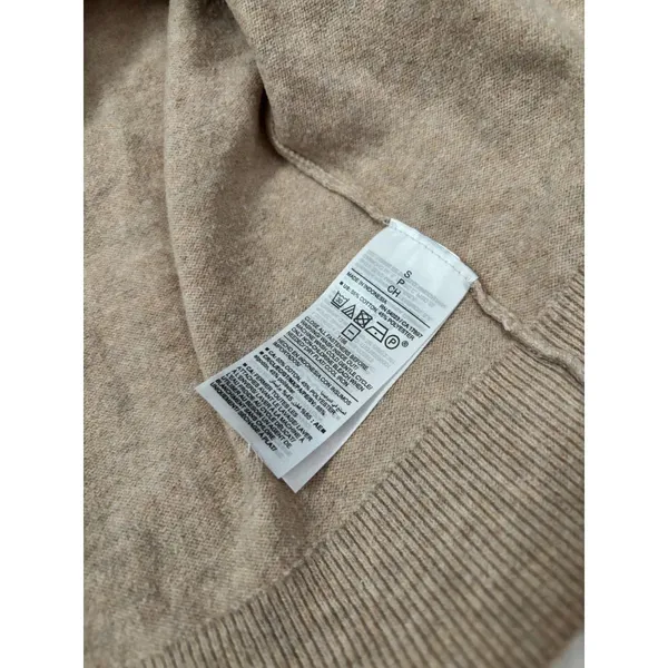 Old Navy Beige Button Front Crewneck Cardigan Sweater Size Small - Image 4