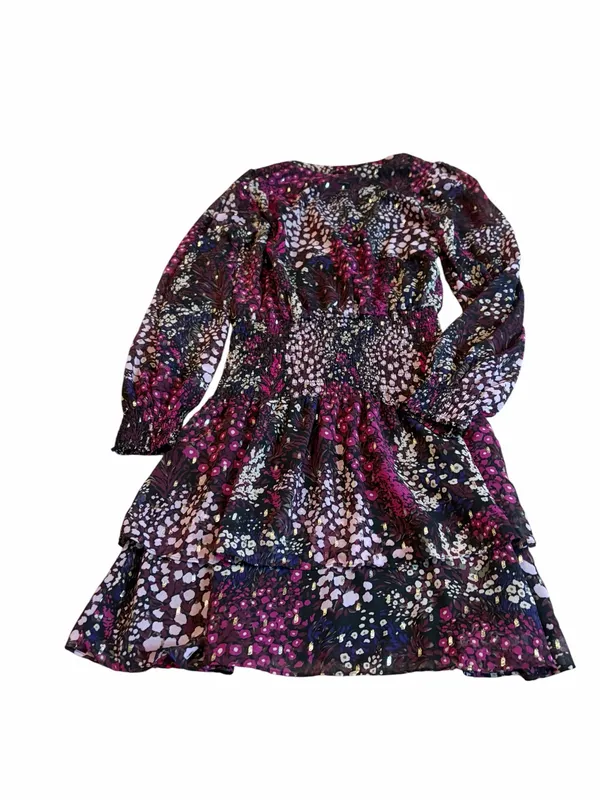 White House | Black Market long sleeve floral mini dress - Image 4