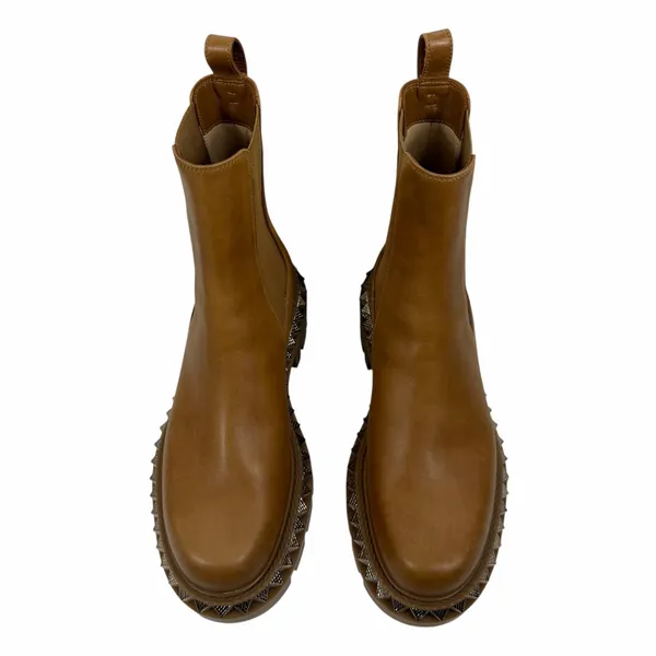 Christian Louboutin Emilia Pyraclou Studded Leather Chelsea Boots Size 37.5 - Image 4
