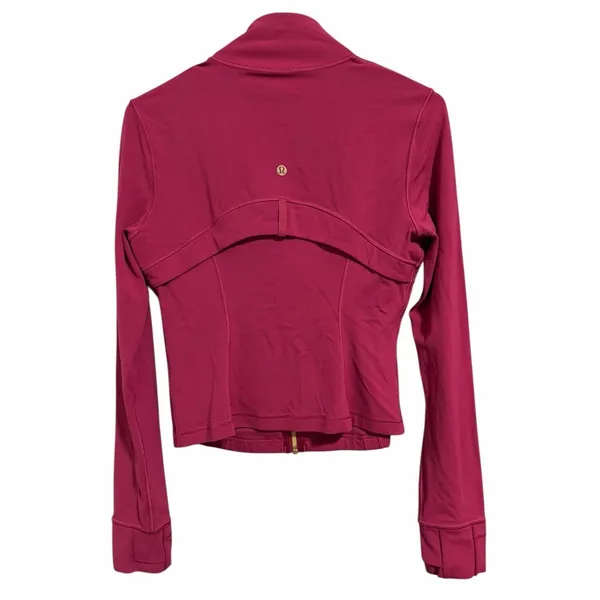 Lululemon Define Cropped Jacket Nulu Magenta Smoke‎ Gold Women's Sizes 8 - Image 2