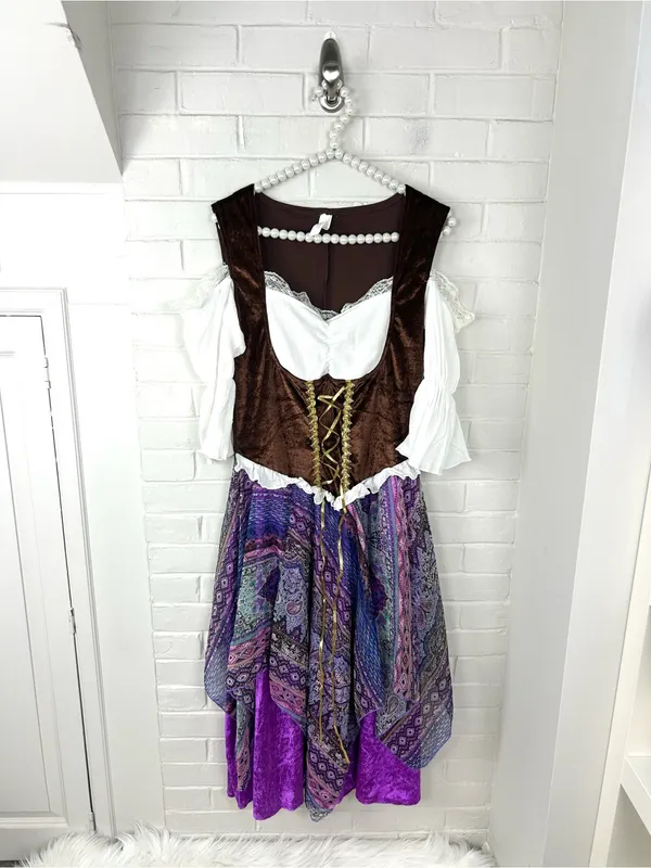 Party City Boho Gypsy Renaissance Faire Costume Cosplay Size M/L - Image 2