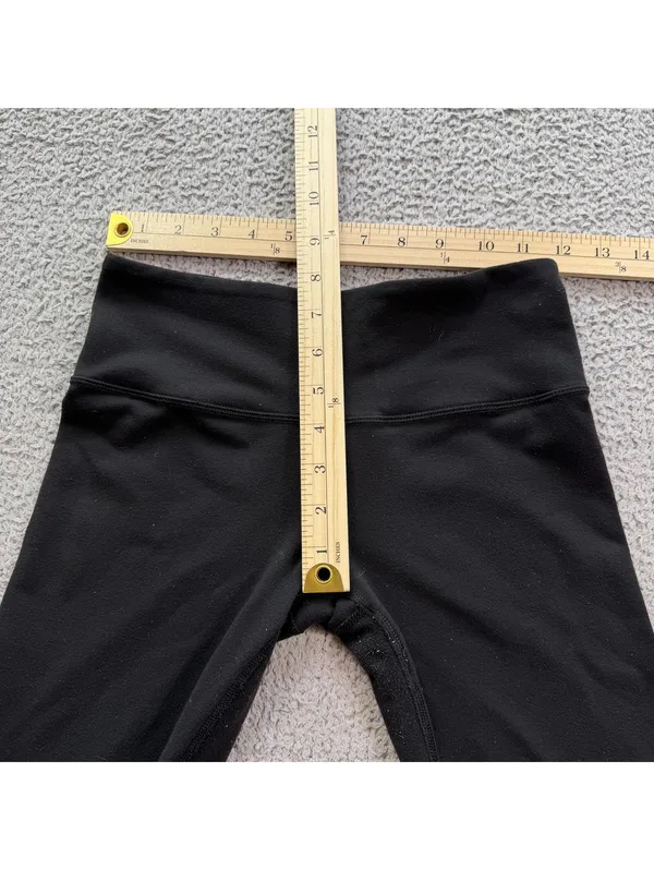 Lululemon Black High Rise Leggings Women’s Size 4 Athletic Yoga Pants Stretch - Image 3