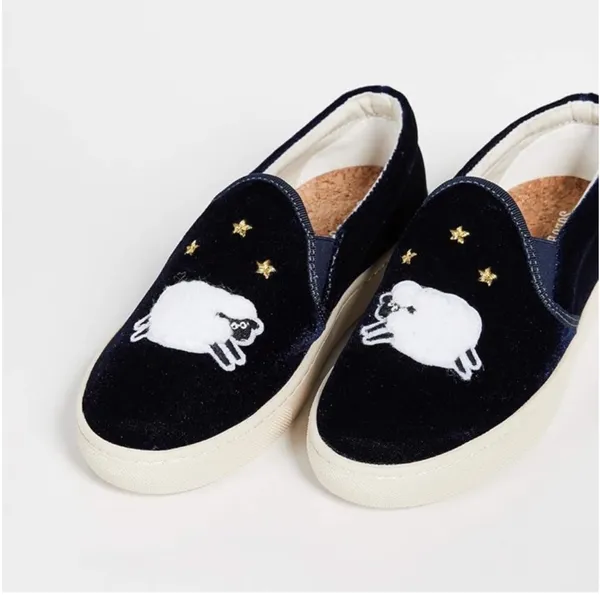 Soludos Velvet Sheep Sneaker in Midnight Blue US 8 - Image 6