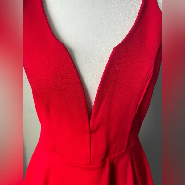 Lulus Red Sleeveless Fit & Flare Mini Dress – Perfect for Cocktail or Date Night - Image 5