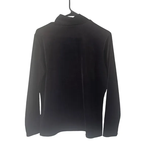 Kathie Lee Vintage 90s Size Medium Velvet Witchy‎ Goth Grunge Mock Neck Top - Image 5