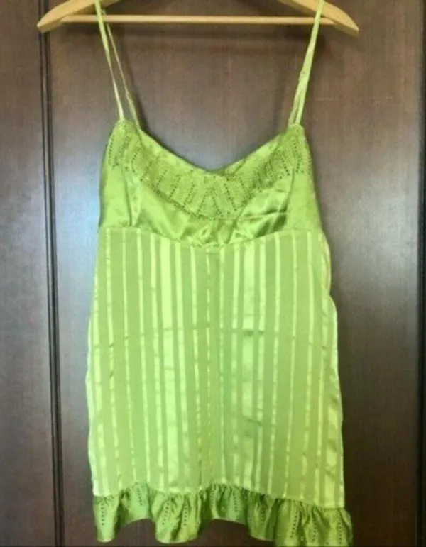 BCBGMaxAzria runway silk camisole green M - Image 3