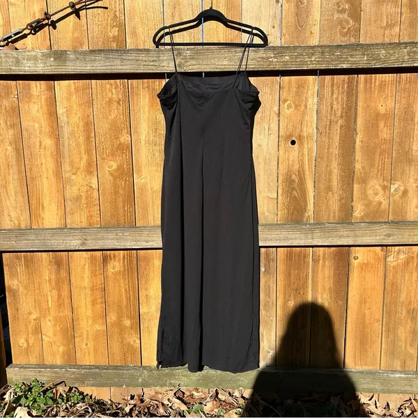 Vintage 90s/Y2K Goth Fairy Embellish 3D Flowers Spaghetti Strap Maxi Dress Sz 14 - Image 10