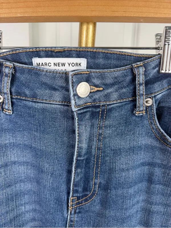 Marc New York Size 10 High Rise Flare Jeans Medium Wash Denim - Image 6