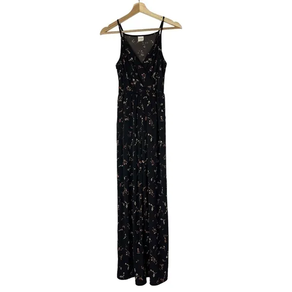 Boutique Kaileigh Black Floral Wide Leg‎ Jumpsuit XS - Image 2