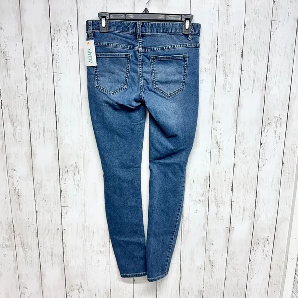 Free People Distressed Skinny Jeans Womens Size 26 Blue Ripped Knee Stretch - Image 6