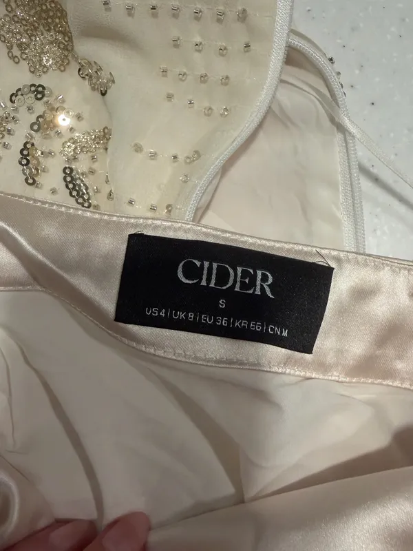Cider Cream Satin Skirt Corset Top Set - Image 5