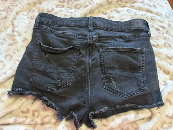 Black American Eagle Jean Shorts - Image 2