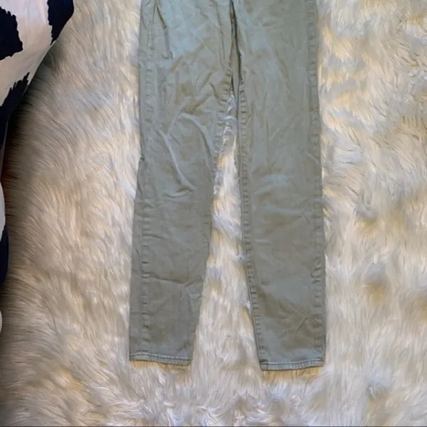 Madewell‎ Women's Size 27 9" High Riser Skinny Skinny Jean Pale Green Mid-Rise - Image 5