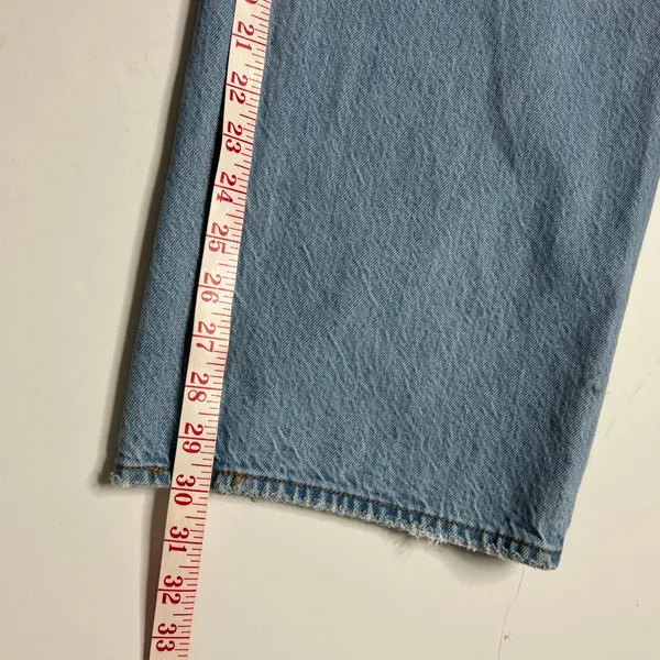 Abercrombie & Fitch Curve Love High Rise Loose Jeans Size 33 Light Wash Straight - Image 7