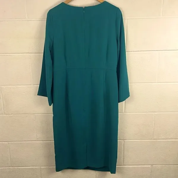 J.Jill Christian Siriano NWT teal quarter sleeve dress - Image 4