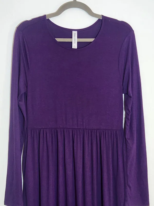 Zenana Outfitters Purple Maxi Dress Size Large - Image 3
