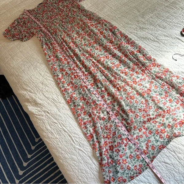 ZARA Smocked Maxi Dress NWT NEW Small Floral Print - Image 8