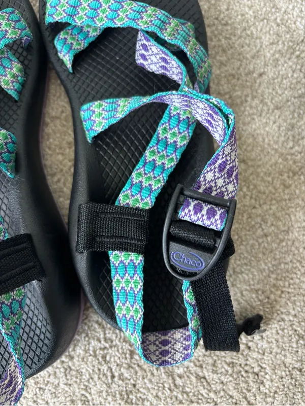 Chacos Z/2 Classic Sandals Blue Purple Geometric Strap Outdoor Activewear Water - Image 7