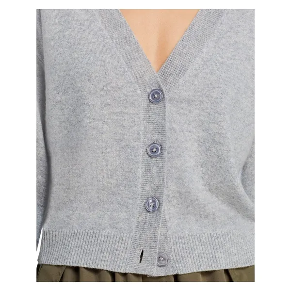 NWT Aqua Button Front Sweater Cashmere V-Neck Cardigan V10337 Light Gray XL - Image 5