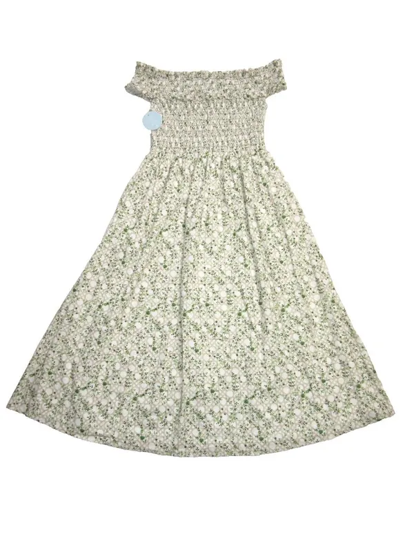 NWT Hill House Marguerite Nap in Sand Basketweave Vine Smocked Midi Dress L - Image 3