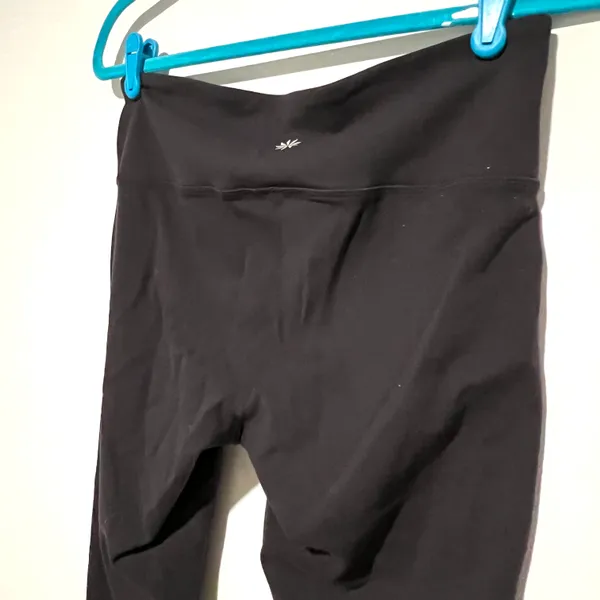 Black Cropped Workout Leggings Sporty Pants - Image 6