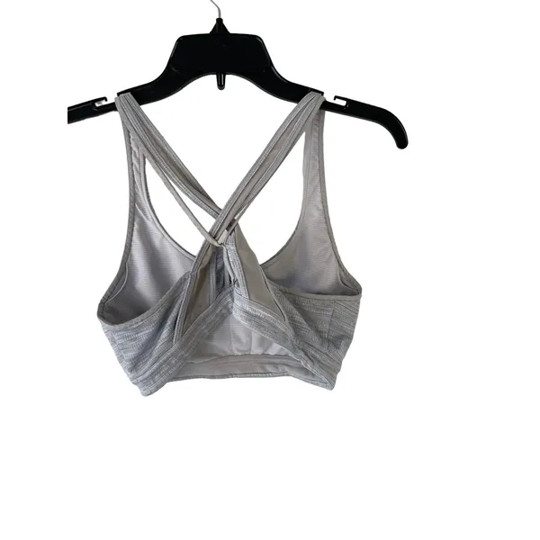 Athleta Women's Size M‎ Jacquard Transcendence Bra Slate Grey - Image 5