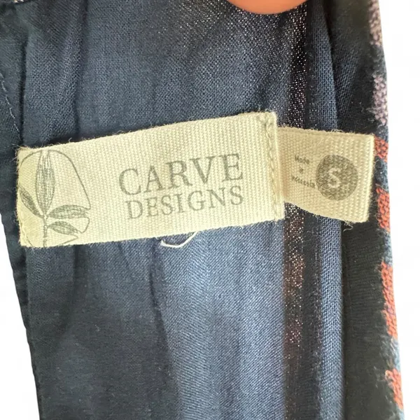 Carve Designs Womens Mabel Navy Deckside Small Organic Cotton Striped Midi Dress - Image 8