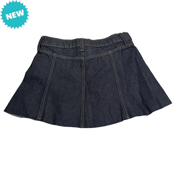 Wild Fable Denim Skirt Women's Size 00 Mini Flare Pockets 30" Waist NWT - Image 2