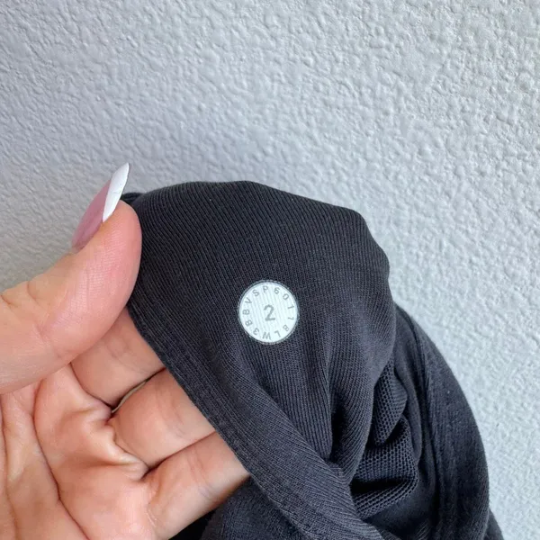 Lululemon Nice & Natural Popover Black Size 2 XS Practice Cotton Cropped Hoodie - Image 5