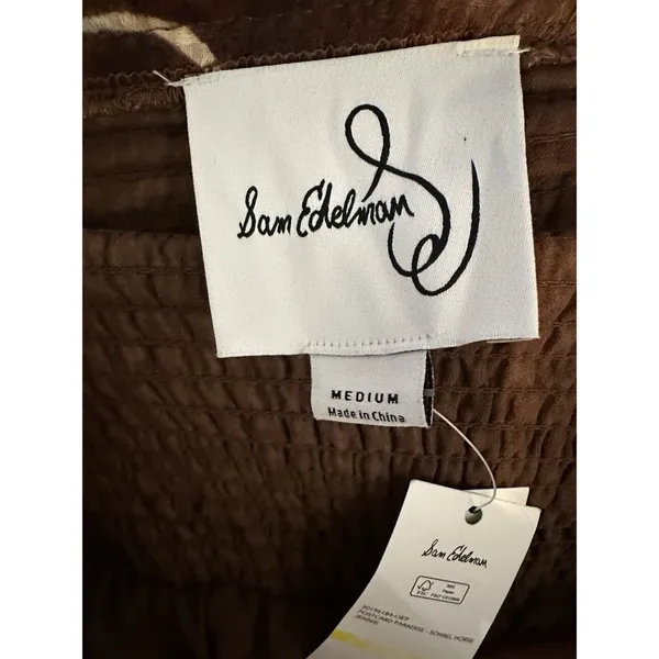 Sam Edelman Jennie Halter Dress Postcard Paradise Sorrel Horse Brown Floral‎ M - Image 9