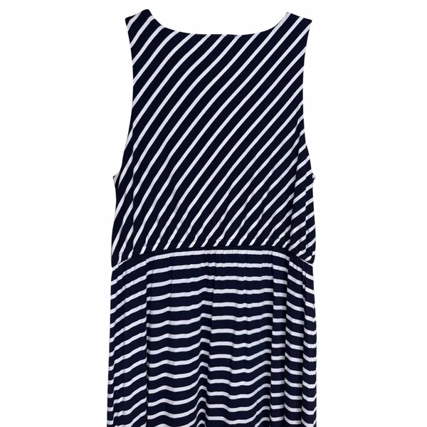 Maeve Blue &‎ White Striped Maxi Dress Women's Size Large - Image 4