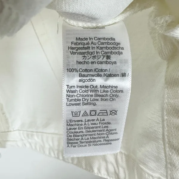 Madewell Denim High Crewneck Vest Tile White Minimalist Utility Pockets US 0 - Image 10