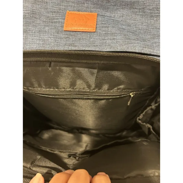 DORA MOMOKO Blue Diaper Bag Baby Backpack Changing Station Dad Bag Compartments - Image 3