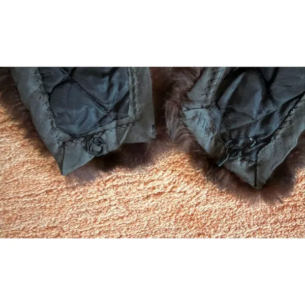 Vintage Real Fur Collar Brown Burgundy Tone Hook Closure Detachable - Image 4