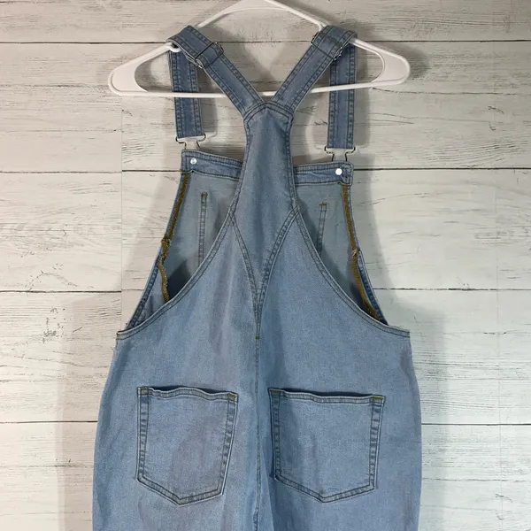 Womens denim overalls size small cotton blend Blue - Image 5