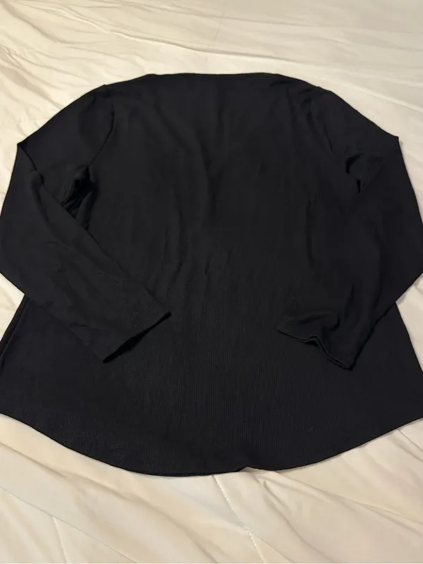 Athleta Wind Down Sleep Top - Women's Black Long Sleeve Henley - NWT - Size XL - Image 5