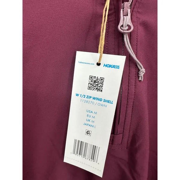 Hoka Womens 1/2 Zip Wind Shell‎ Pullover Size Medium NWT Purple Running Training - Image 8