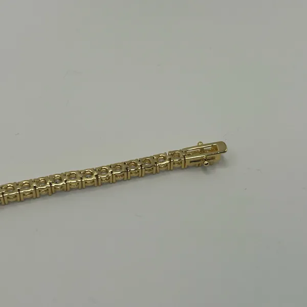 Jewelry by Lyra Moissanite Tennis Bracelet Gold 4mm 7 Inch Brand New VVS1 Crazy Shine No Pass - Image 7