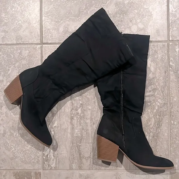 Style & Co. Warrda Faux Suede Zip-Up Mid-Calf Boots Cushioned Goring Size 10 NEW - Image 6