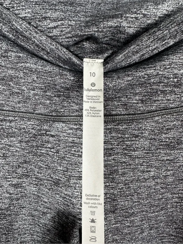 Lululemon Wunder Under Hi-Rise Tight 28 Heathered Black Luon 10 - Image 9