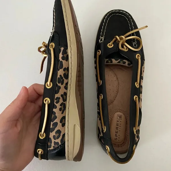 Sperry’s women’s leopard print slip on‎ shoes — size 7.5 - Image 4