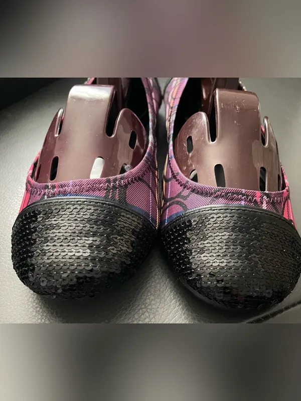 Coach Womens Poppy Tartan Sequin Shoes Ballet Style Flats SZ 7B A2788 - Image 8