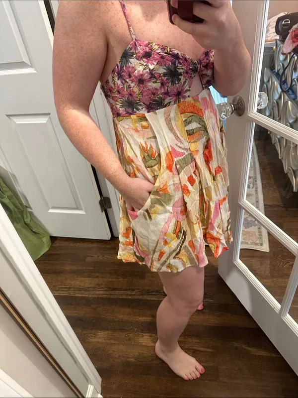 Free People Rows of Flowers Shorts Romper - Image 3