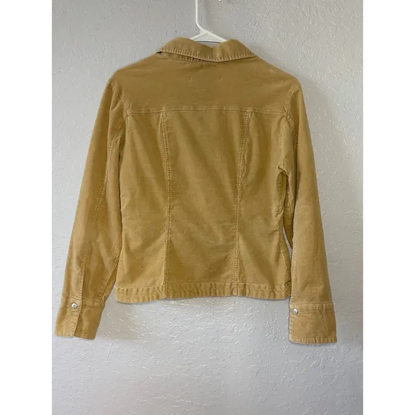 Vtg Y2K Live A Little Corduroy Beige Jacket Gilmore Girls Phoebe Sz M - Image 7
