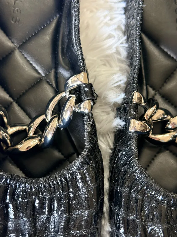 Aerosoles Snakeskin with Silver Chain Flats - Image 7