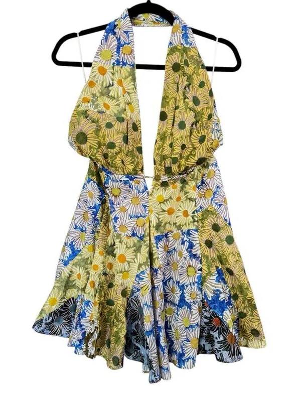 NWT! Zara Blogger Favorite Daisy Bloomcore Halter Mini Dress - Size XL - Image 6
