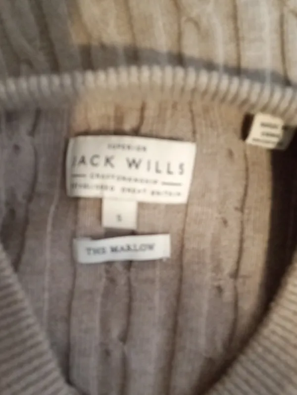Jack Wills Marlow Cable Knit Womens Sweater Preppy Fisherman Heritage Academia S - Image 2