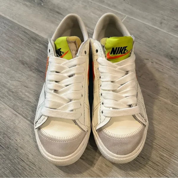 Nike Blazer Low 77 Jumbo DQ1470-103 Women Casual Shoes Sail/Rush Orange SIZE 8 - Image 2