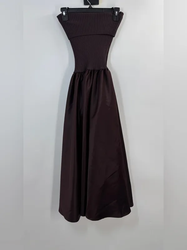 J.Crew Collection foldover mixy dress in duchesse satin - Image 5