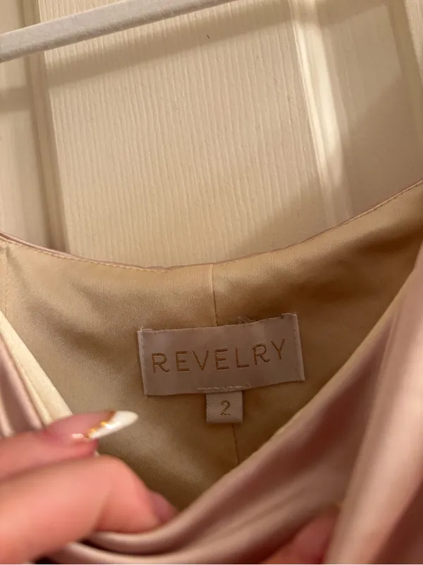 Revelry Cream Satin Cowl Slip Maxi Dress - Image 3